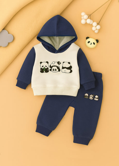 Panda World Fleece Hooded Set